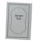  מודפסים הפרשת חלה דמוי עור לבן עיטורים כסוף  YE0039B