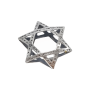  מכסף 925 מגן דוד תלת מימד שמות קבלה PO00041A
