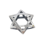  מכסף 925 מגן דוד תלת מימד שמות קבלה PO00041B