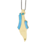  לב קטנה כסף בשיבוץ אופל לבנה לשמירה על אנרגיות חיוביותSHSA1264A