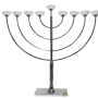  מתכת עגולה עם ראשי קריסטל פרח לבן גימור ניקל