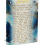  נרות לוח אקריליק רגליות שיש כחול מוזהבAV14373