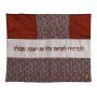  פלטה קולאז בדים משולשים כחול חום לכה דודי  במרכזEMPCFZZ18