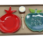  צלוחיות תפוח ורימון וצנצנת דבש מתנות חברתיות MR00011ZZ1