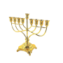 חנוכיה תשעת קנים מסורתית מוזהבת 31 סמAVavi673
